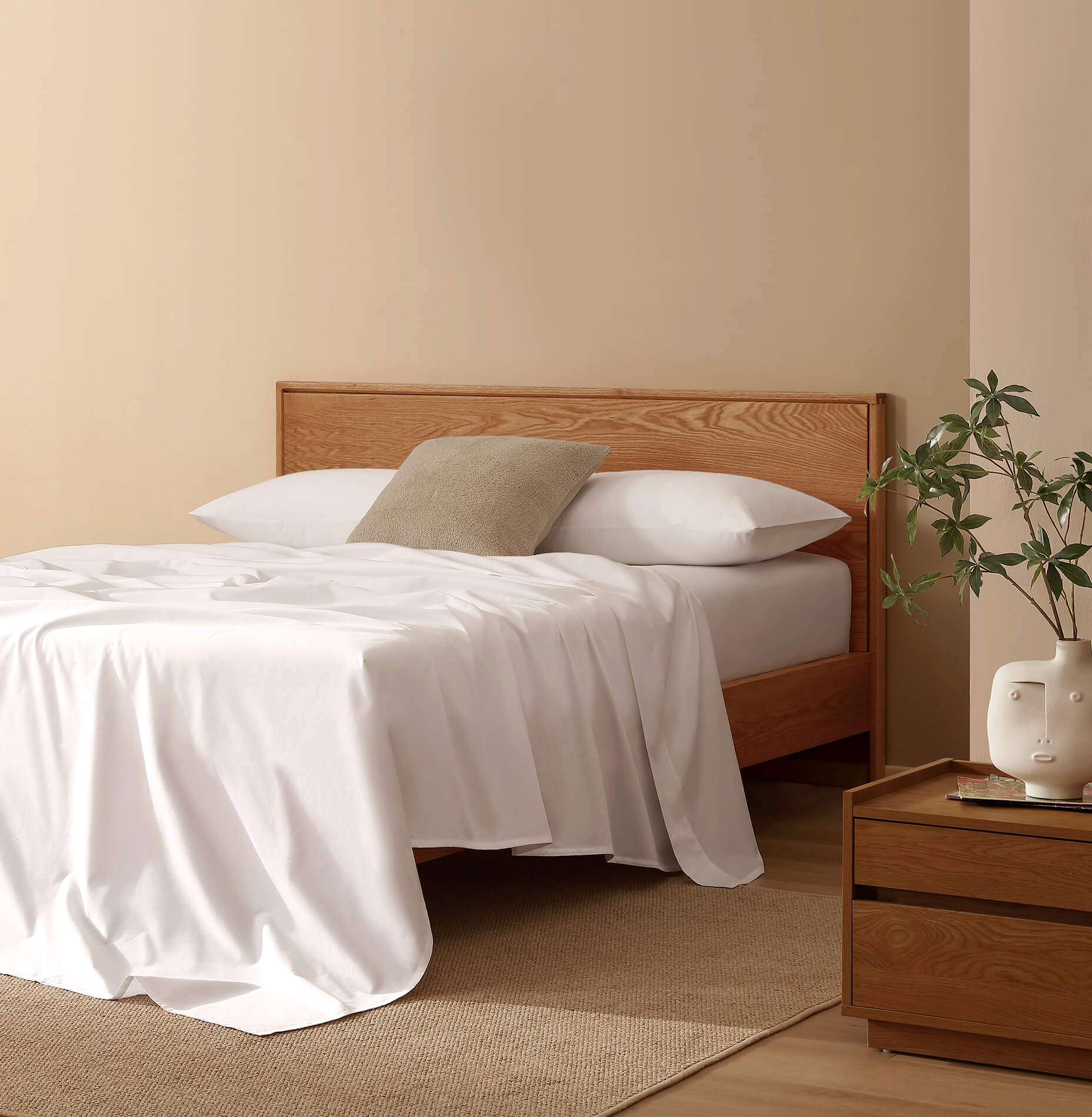 Sunday Citizen Organic Cotton Fitted- Sheet White