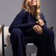 Organic French Terry Long-Sleeved Top Marine Blue