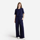Organic French Terry T-Shirt Marine Blue
