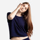 Organic French Terry T-Shirt Marine Blue