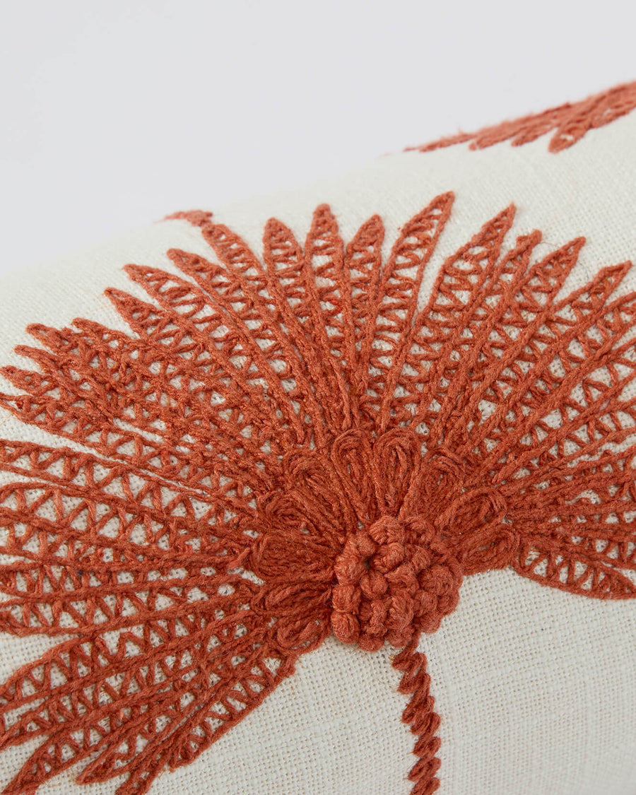 Palm_Leaf_Embroidered_Throw_Pillow_Sienna - Off White