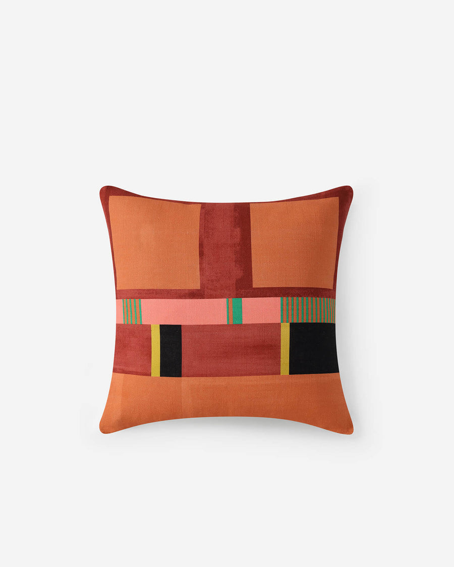 Sunday-Citizen_Patch-Work-Throw-Pillow_ Rust-Red