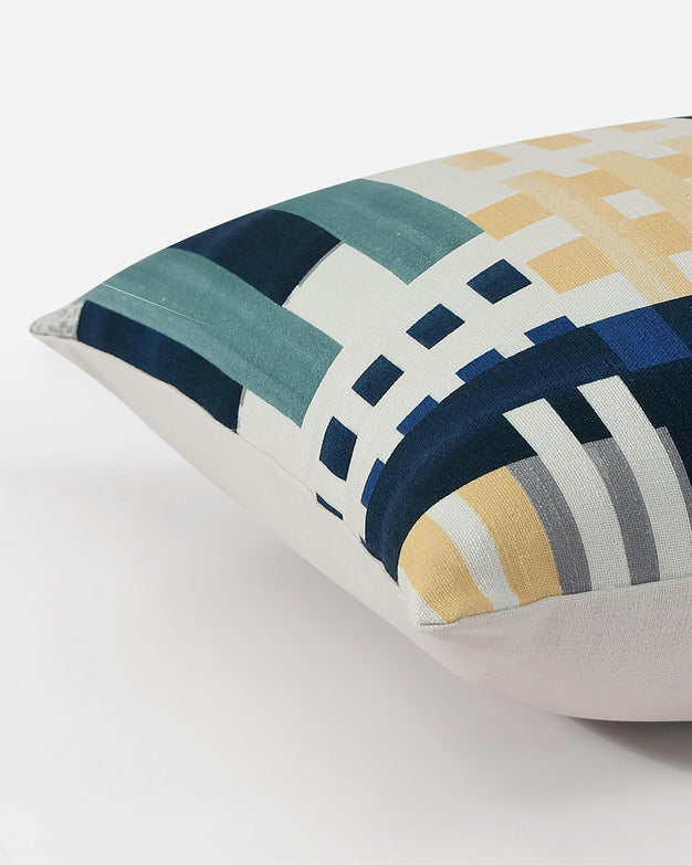 Sunday-Citizen_Plaid-Throw-Pillow_ Gold