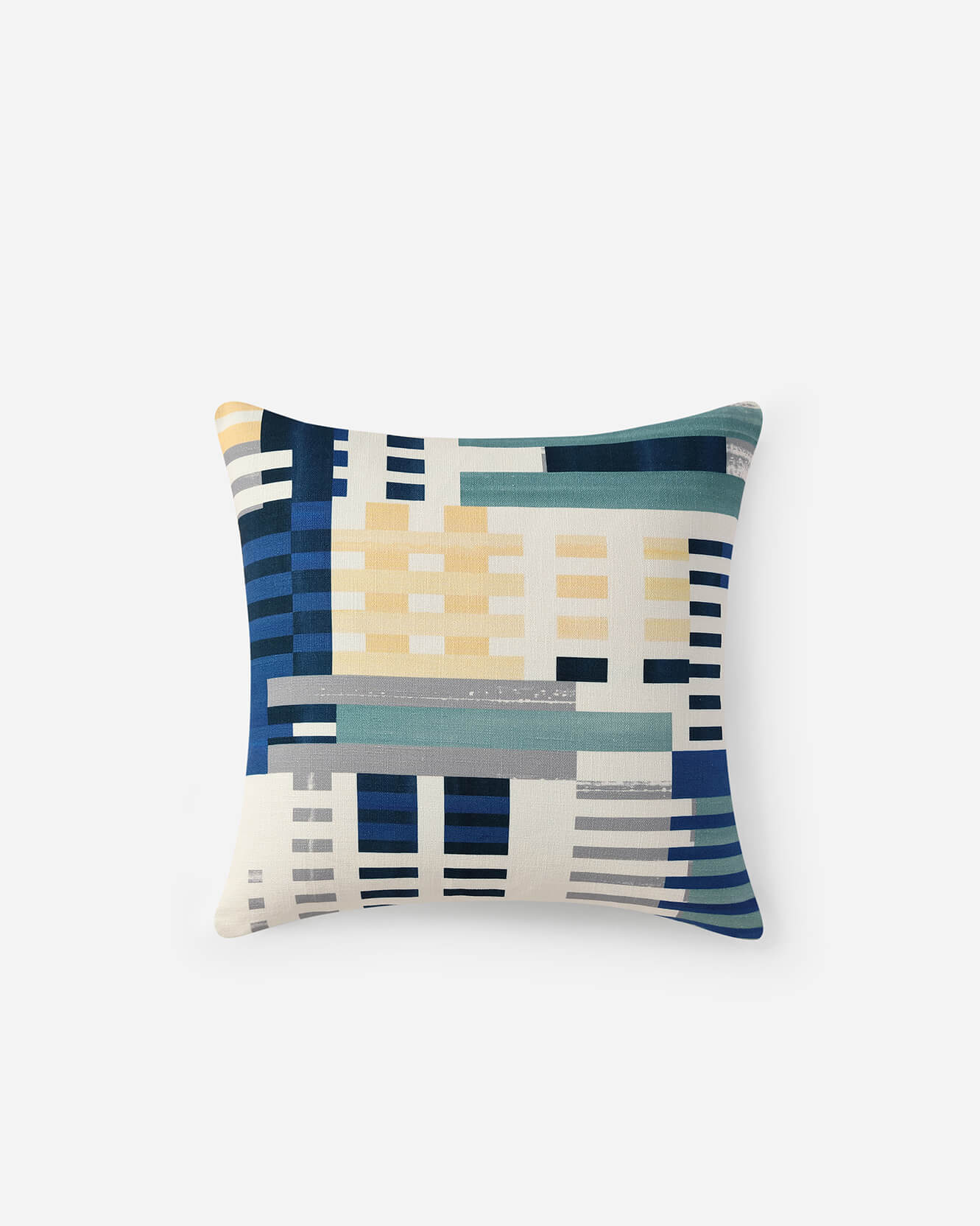 Sunday-Citizen_Plaid-Throw-Pillow_ Gold