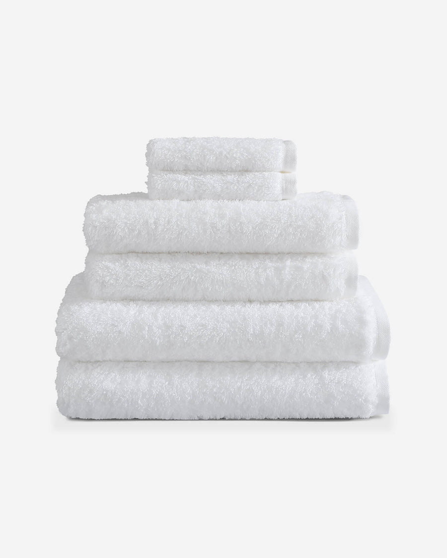 Plush Towel Set White