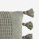 Braided Pom Pom Lumbar Pillow Boulder