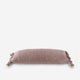 Braided Pom Pom Lumbar Pillow Rose