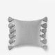Pom Pom Throw Pillow Cloud Gray