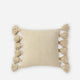Pom Pom Throw Pillow Sahara Tan