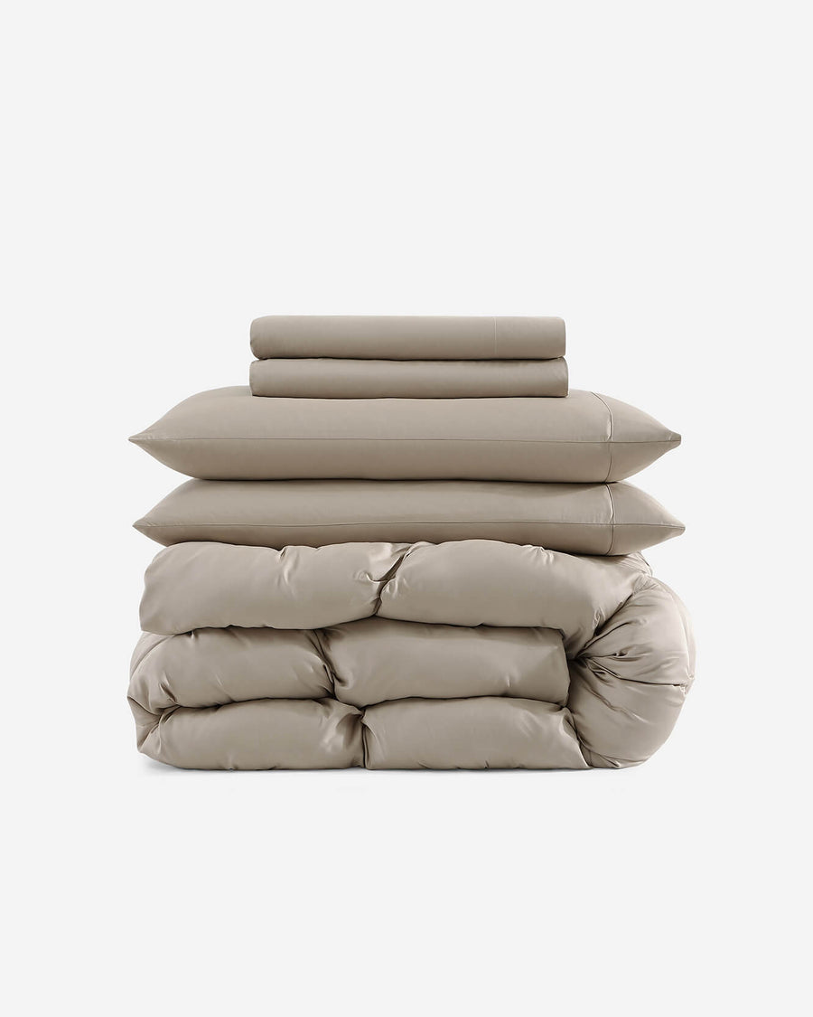 Premium Bamboo Bubble Essentials Bundle Taupe