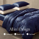 Premium Bamboo Bubble Comforter Clear White Chestnut Granite Coal Moon Boulder Midnight Taupe Blush Fig