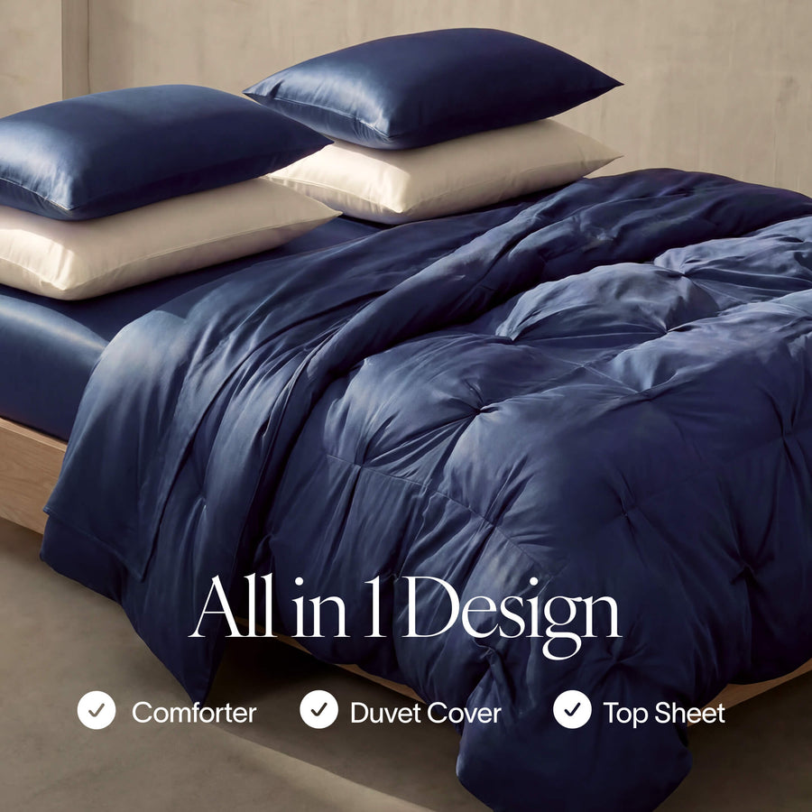 Premium Bamboo Bubble Comforter Clear White Chestnut Granite Coal Moon Boulder Midnight Taupe Blush Fig