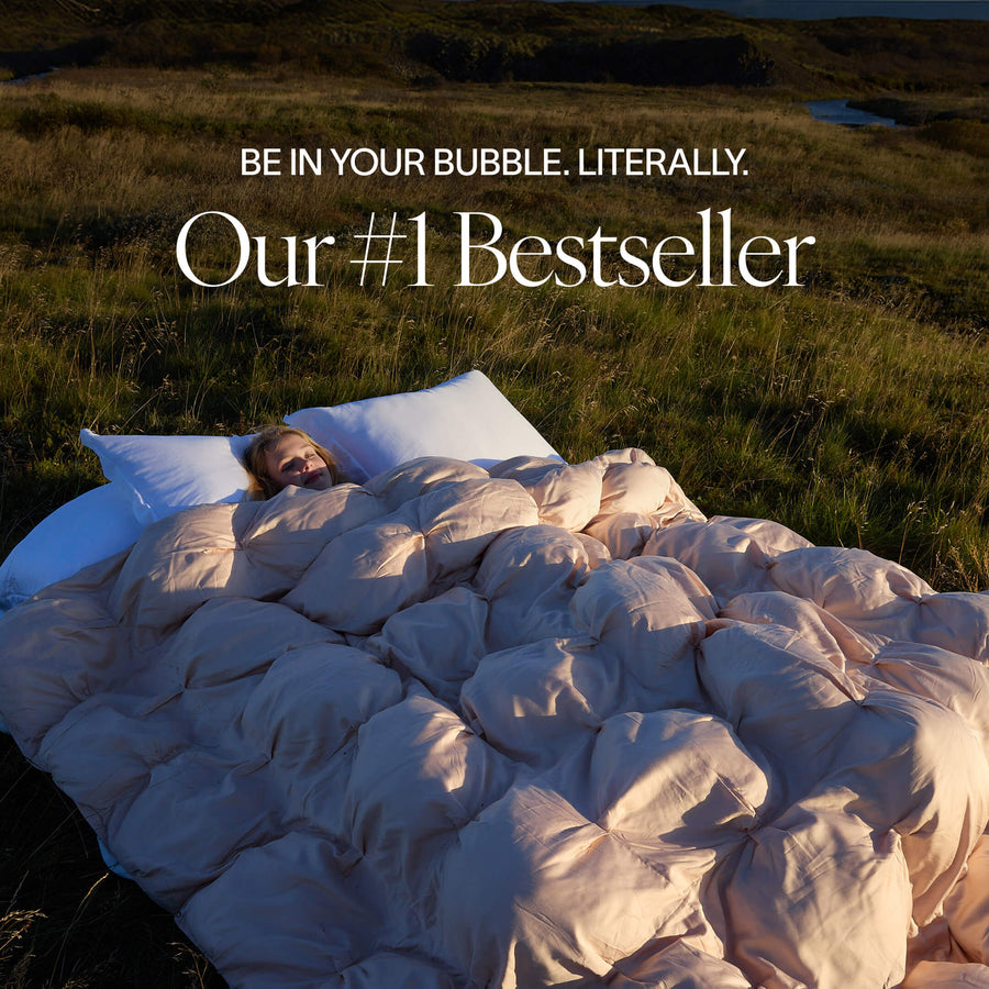 Premium Bamboo Bubble Comforter Clear White Chestnut Granite Coal Moon Boulder Midnight Taupe Blush Fig