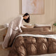 Premium Bamboo Bubble Comforter Bundle Chestnut