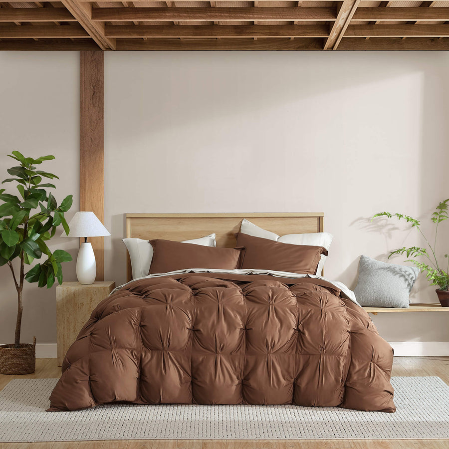 Premium Bamboo Bubble Comforter Chestnut