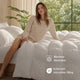 Premium Bamboo Bubble Comforter Clear White Chestnut Granite Coal Moon Boulder Midnight Taupe Blush Fig