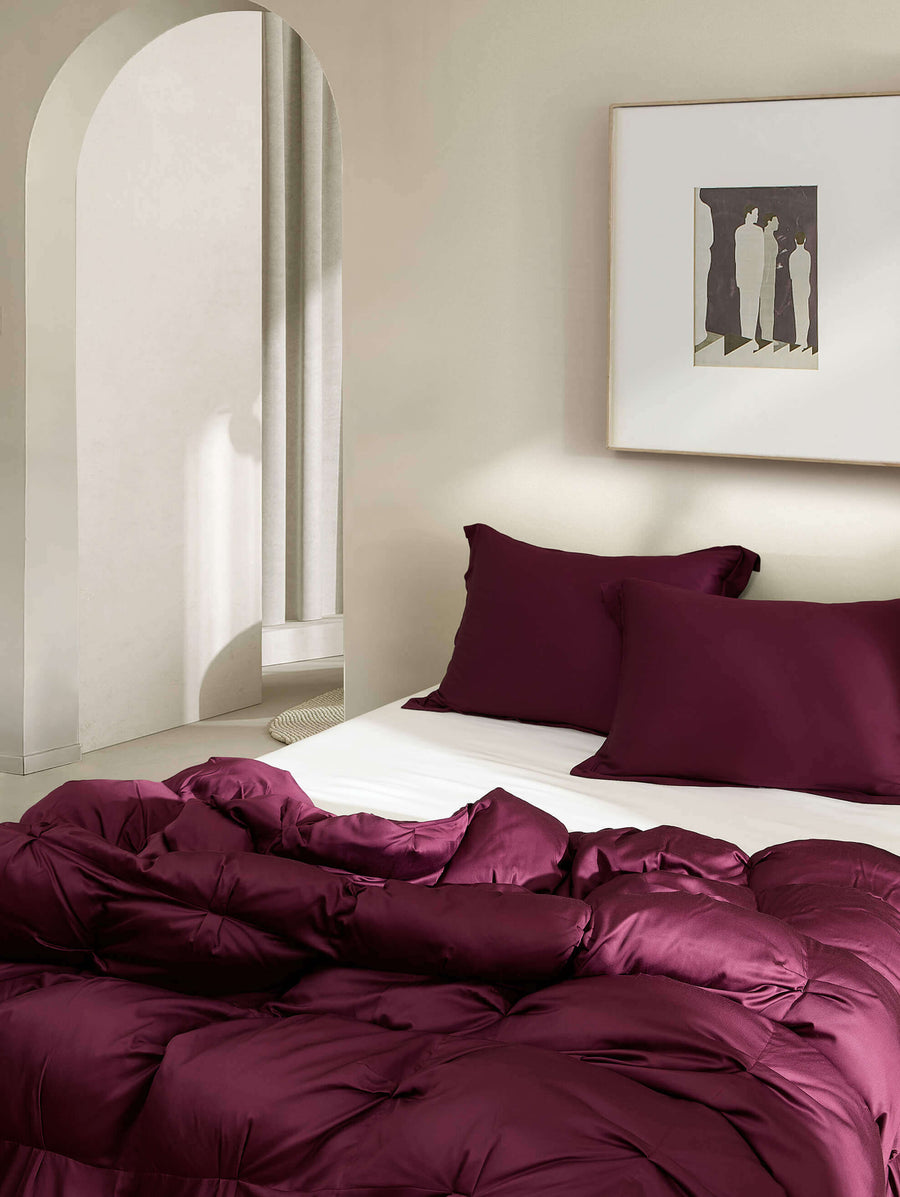 Premium Bamboo Bubble Comforter Bundle Fig