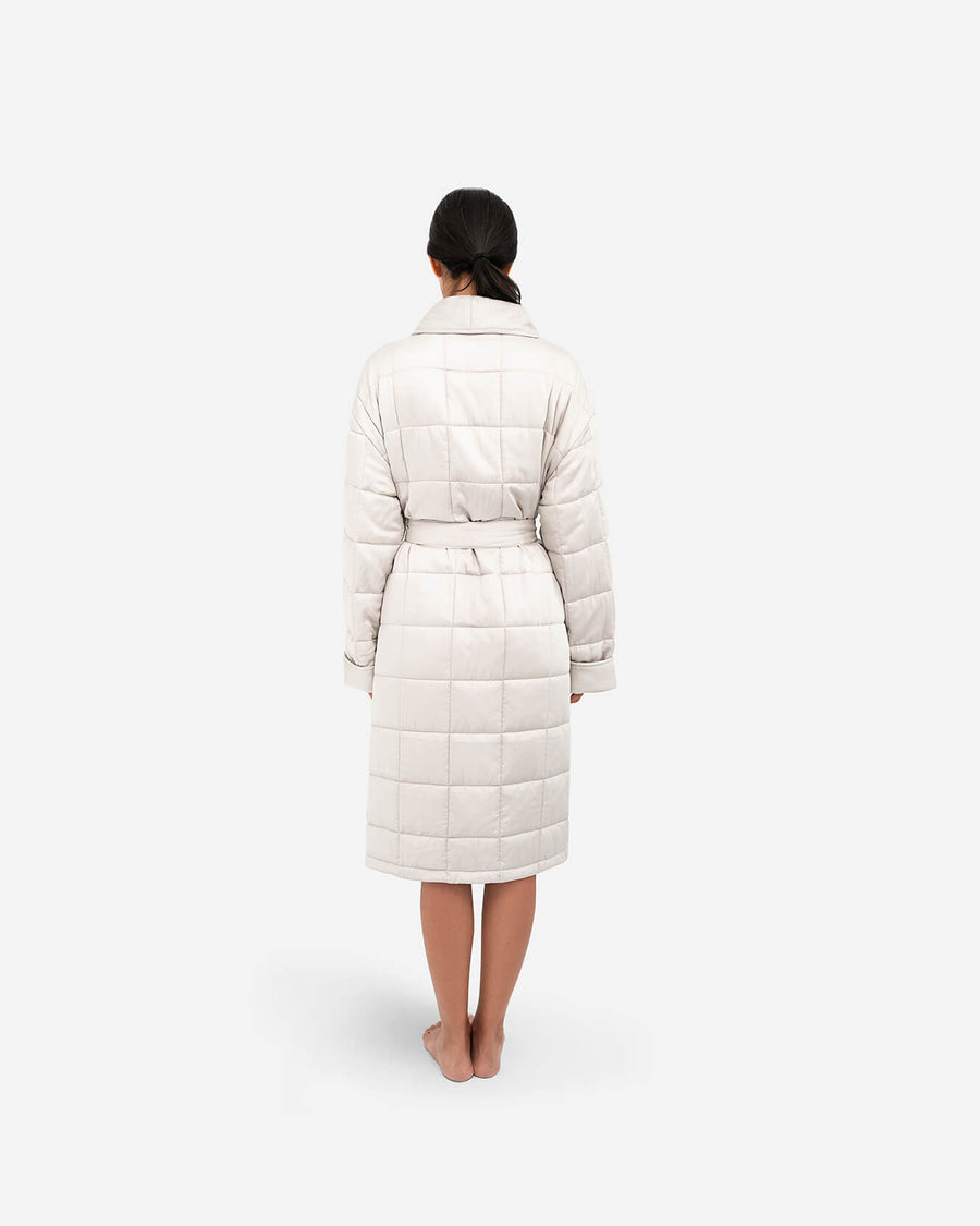 Quilted Robe Harbor Mist Grey