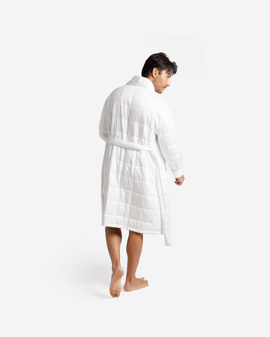 Quilted Robe Off White
