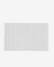 Turkish Cotton Rib Bath Mat Clear White