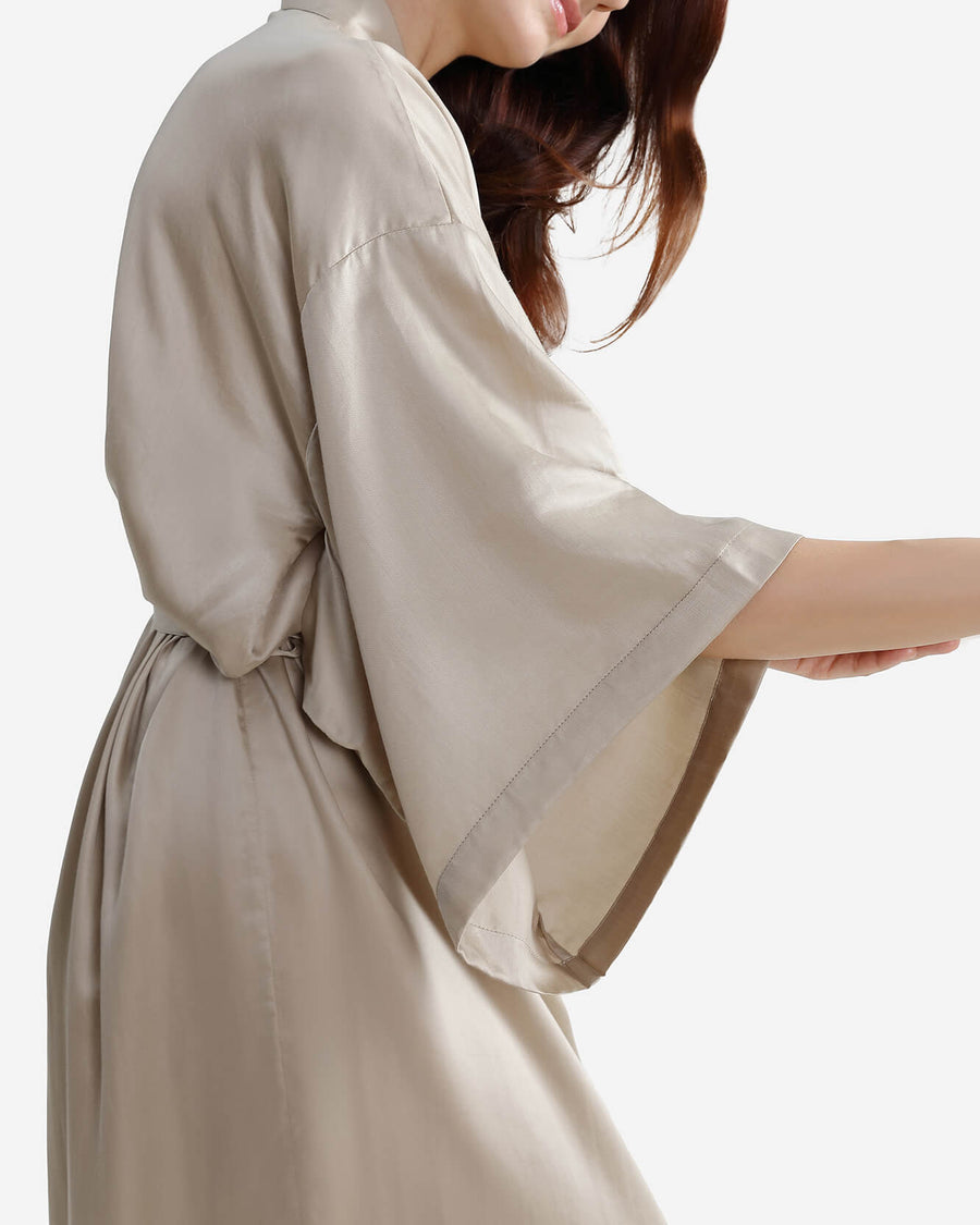 Silky Lyocell Kimono Biscotti