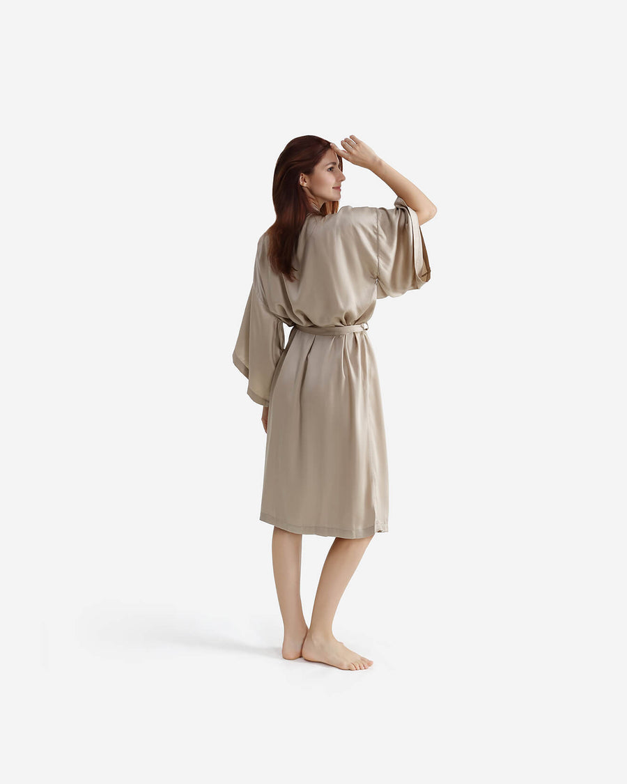 Silky Lyocell Kimono Biscotti