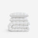 Silky Lyocell Puff Comforter Bundle Clear White