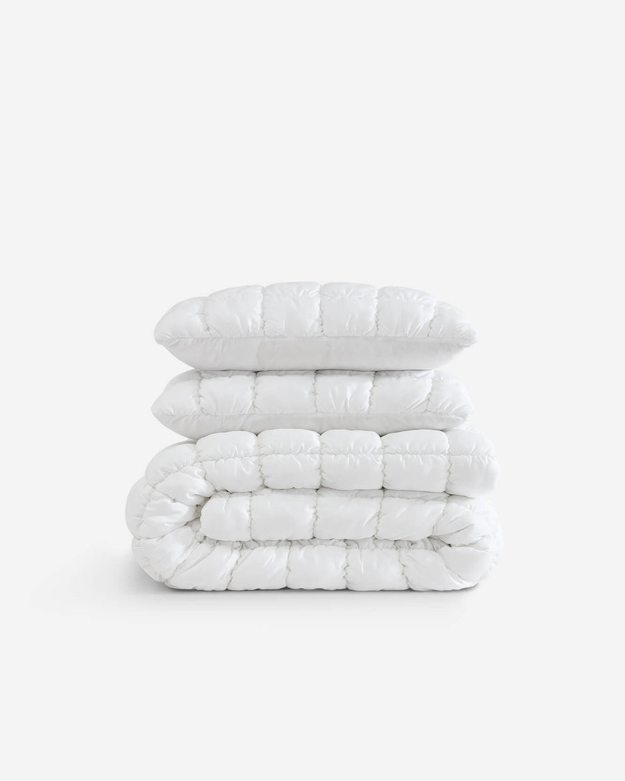 Silky Lyocell Puff Bundle Clear White