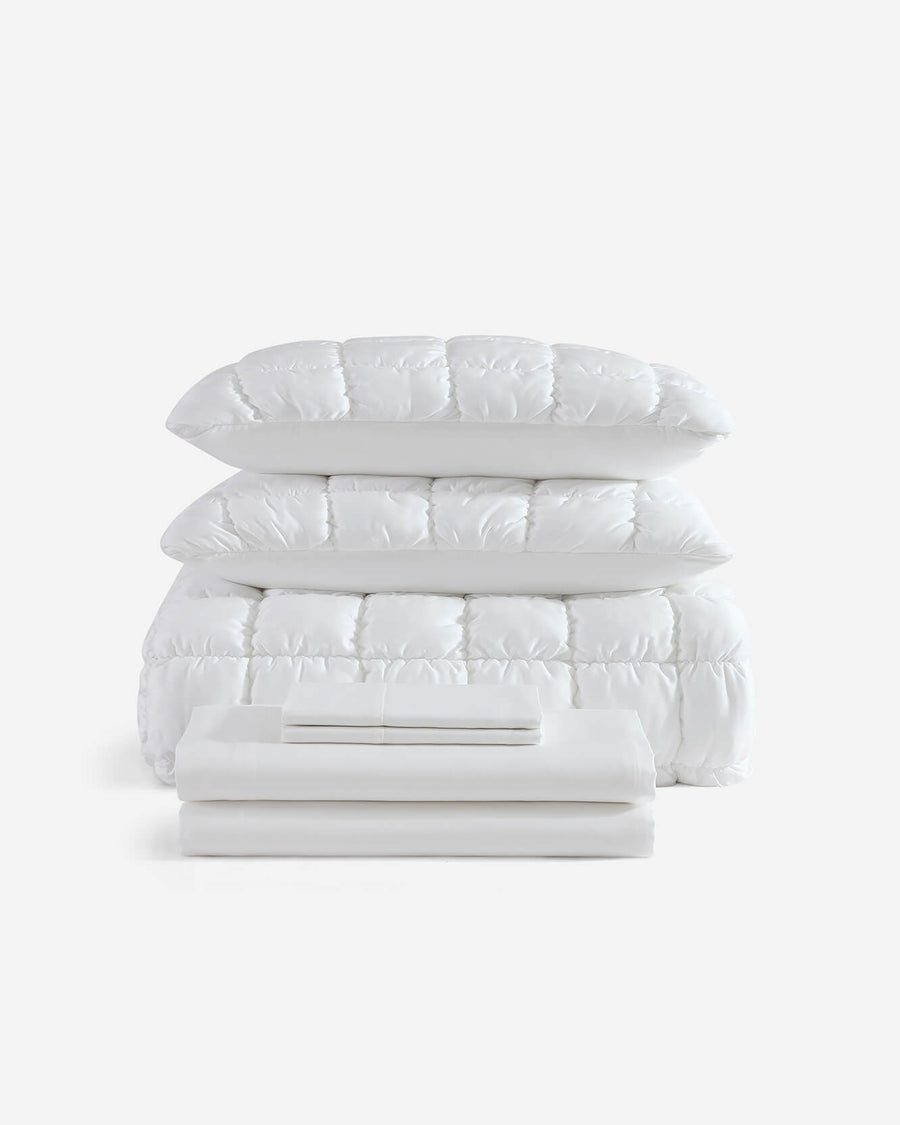 Silky Lyocell Puff Complete Bundle Clear White