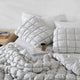 Silky Lyocell Puff Sham Set Pearl Gray
