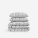 Silky Lyocell Puff Comforter Bundle Pearl Gray