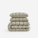 Silky Lyocell Puff Comforter Bundle Sandstone