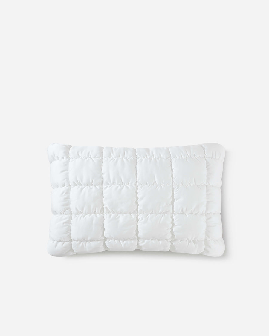 Silky Lyocell Puff Sham Set Clear White