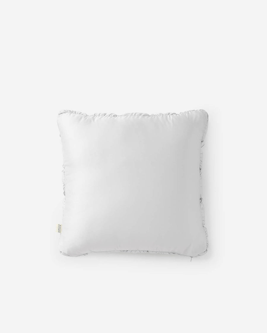 Silky Lyocell Puff Throw Pillow Pearl Gray