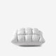 Silky Lyocell Puff Throw Pillow Pearl Gray
