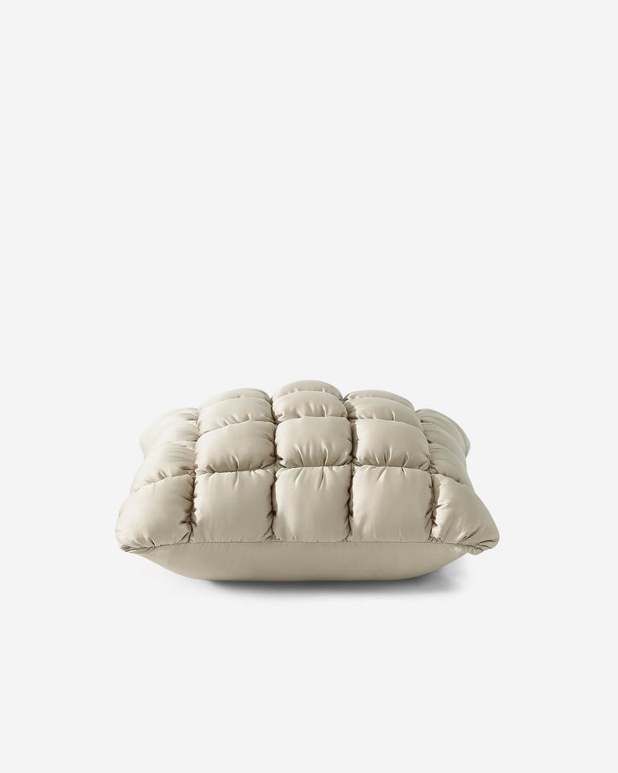 Silky Lyocell Puff Throw Pillow Sandstone