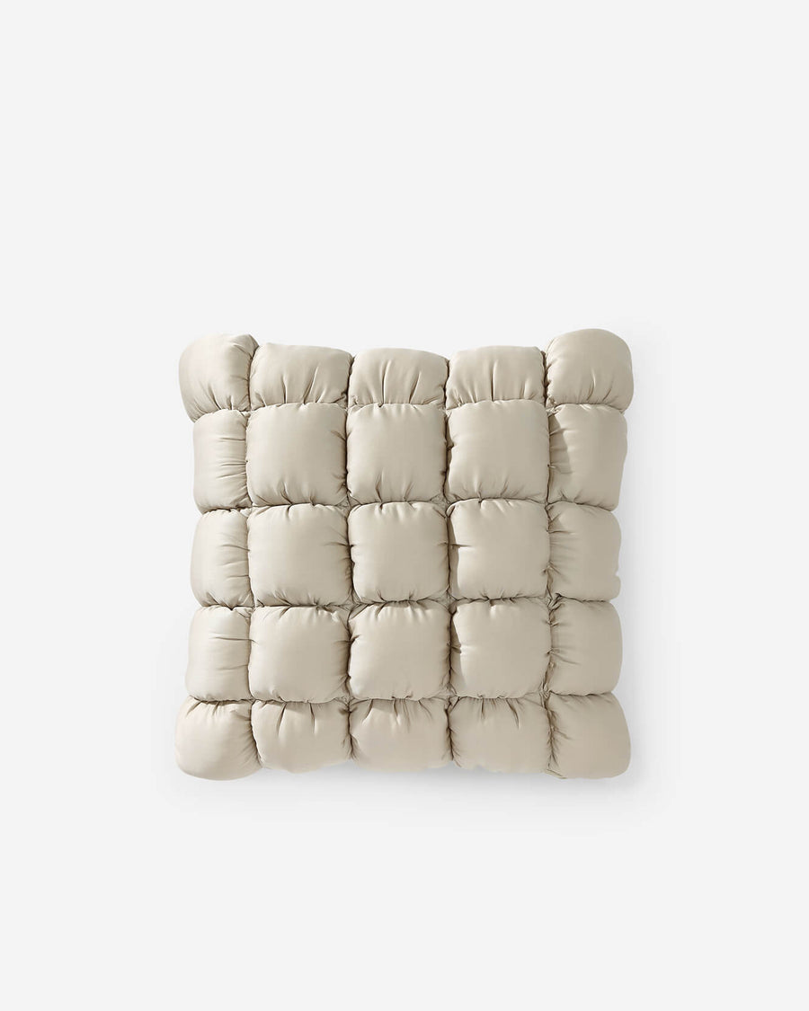 Silky Lyocell Puff Throw Pillow Sandstone