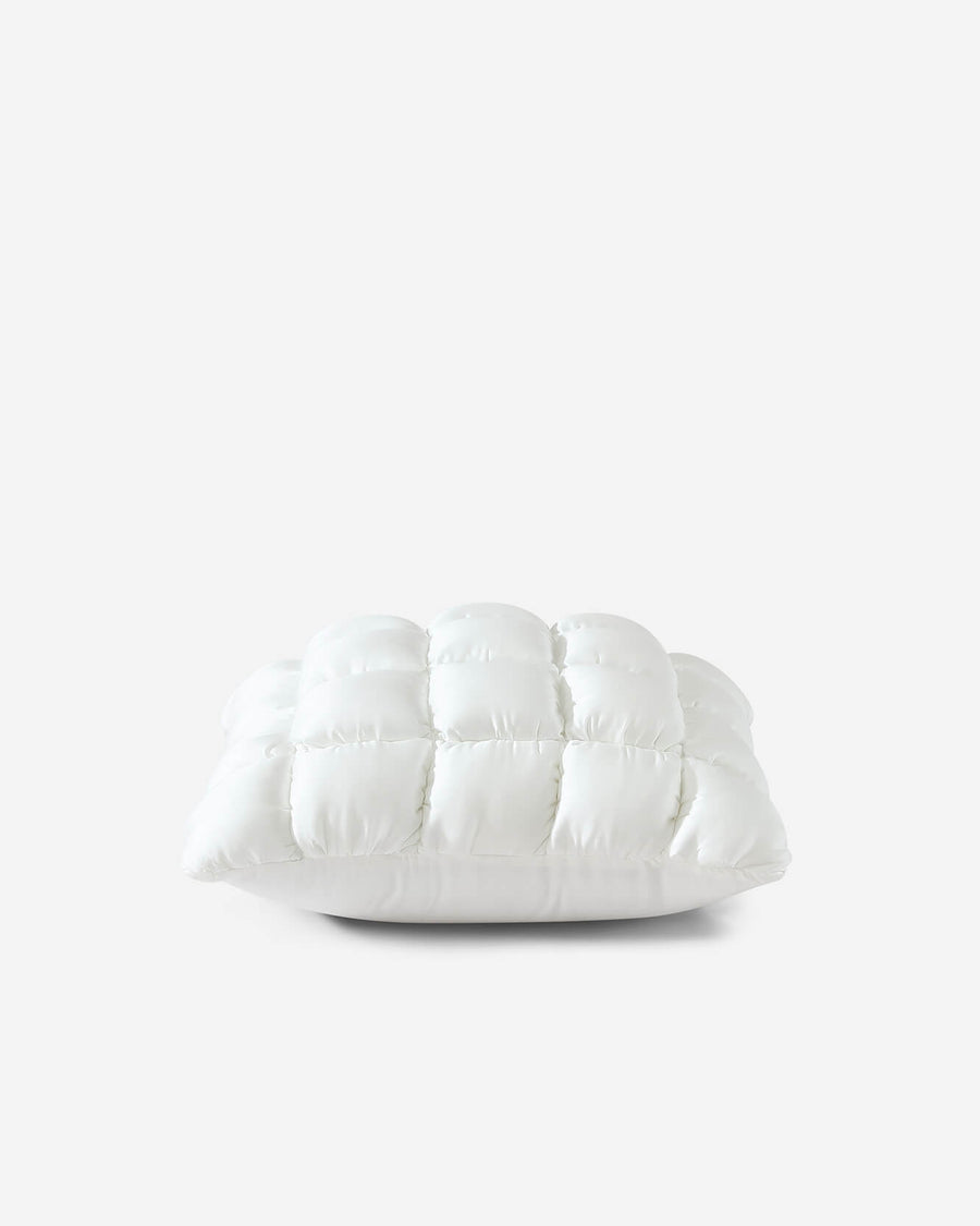 Silky Lyocell Puff Throw Pillow White