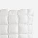 Silky Lyocell Puff Throw Pillow Clear White