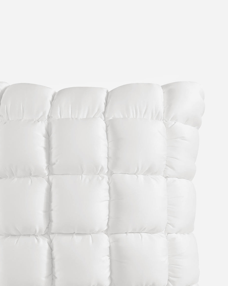 Silky Lyocell Puff Throw Pillow White