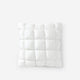 Silky Lyocell Puff Throw Pillow Clear White