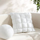 Silky Lyocell Puff Throw Pillow Clear White