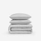 Silky Lyocell Stitch Comforter Bundle Pearl Gray