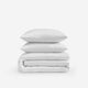 Silky Lyocell Stitch Comforter Bundle Clear White