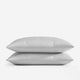 Silky Lyocell Stitch Sham Set Pearl Gray