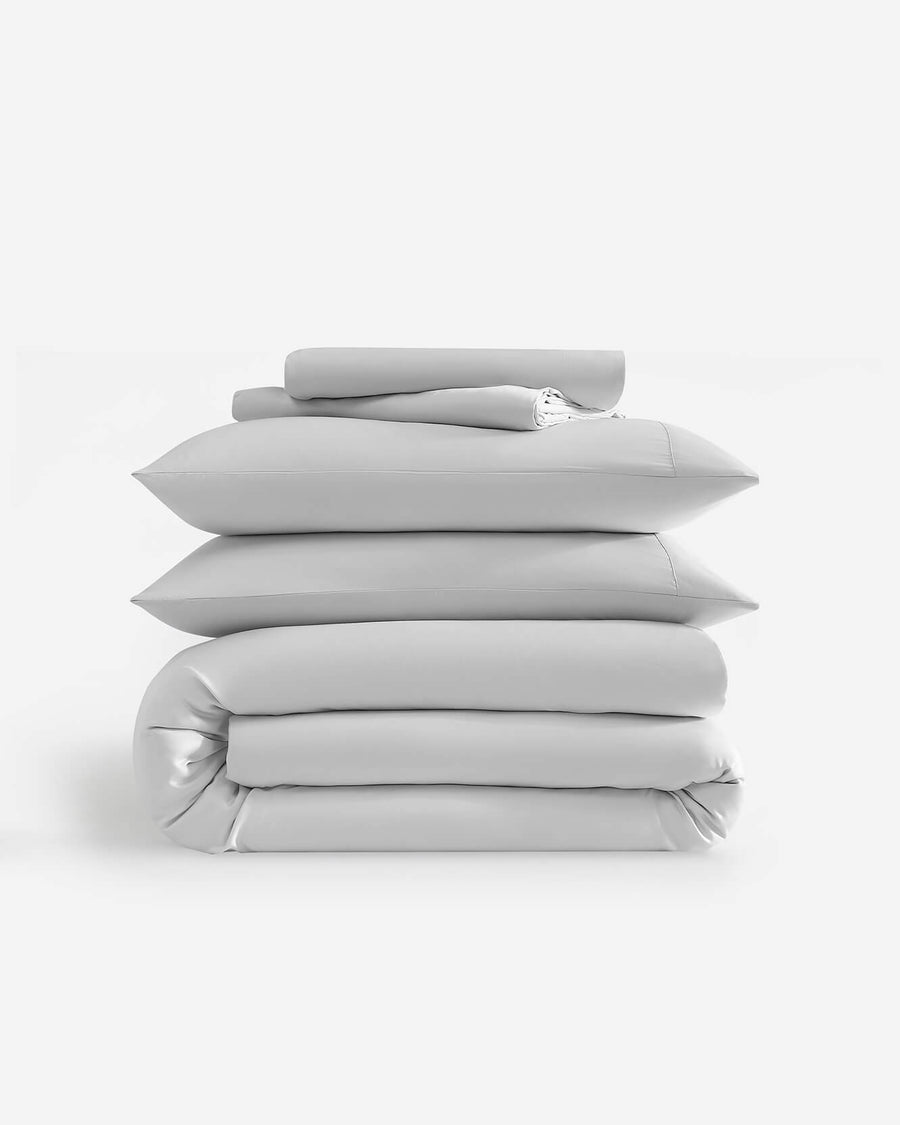 Silky Lyocell Make Your Bed Bundle 
Pearl Gray