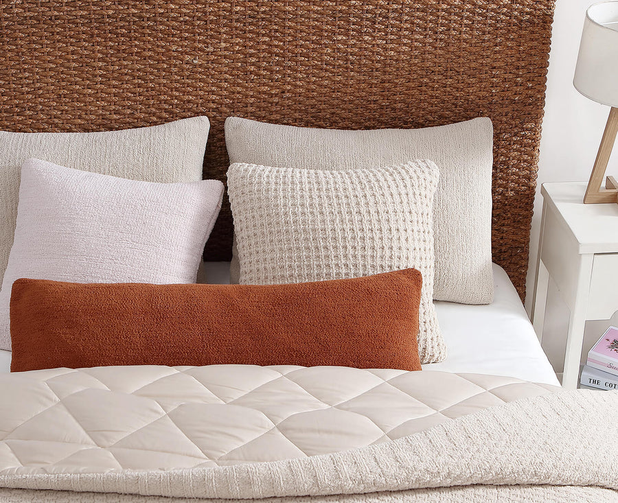 Snug Waffle Throw Pillow Taupe