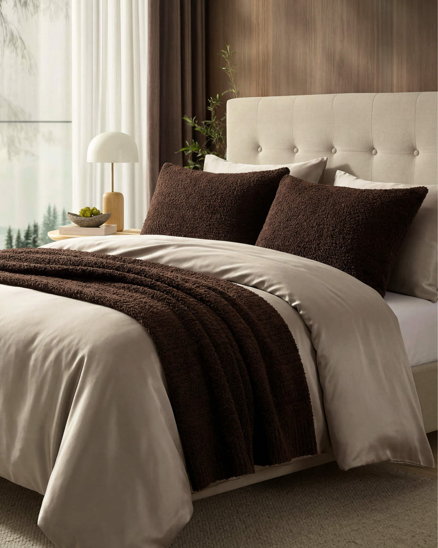 Sunday Citizen Snug Bed Blanket Sham Set Chocolate Martini 