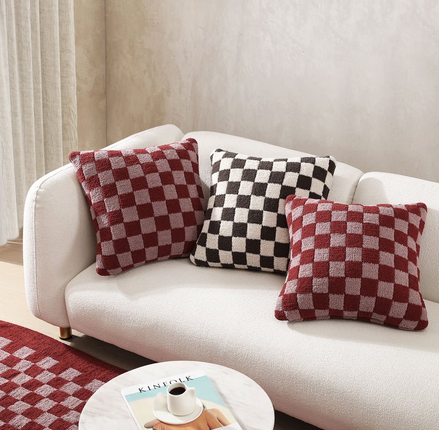 Checkerboard Throw Pomegranate / Rose