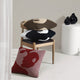Faces II Throw Pillow Off White - Black